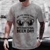 Beer DAY Модные графические мужские футболки Смешная одежда Большие размеры Сочетающиеся рубашки Наряды Уличная одежда Y2k Футболки с коротким рукавом