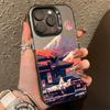 Модный Чехол для Телефона с Изображением Снежной Горы и Автомобиля для Samsung Galaxy S24 S23 S22 S21 Ultra Plus S20 FE A13 A23 A15 A35 A55 A23 A52 Жесткая Крышка