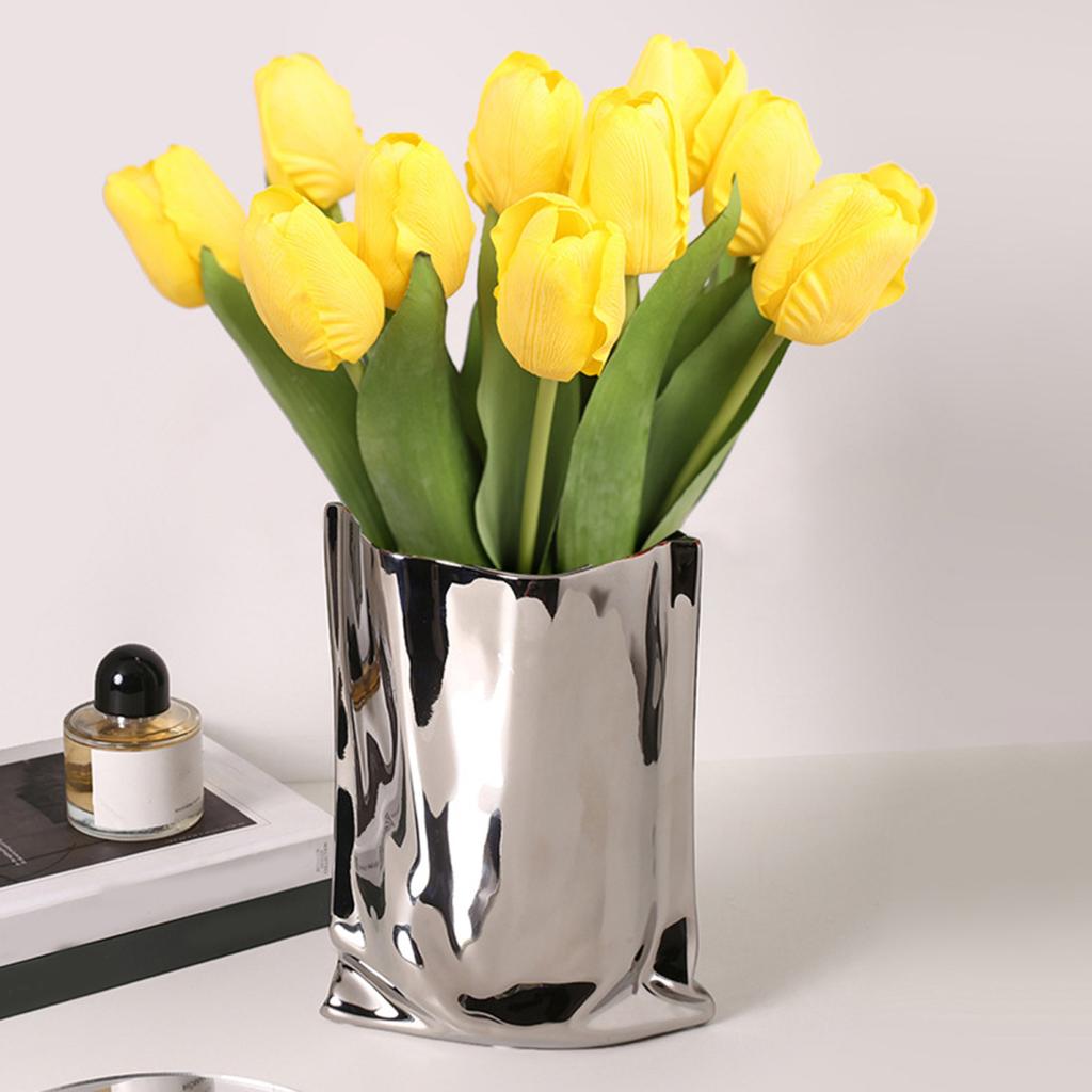 Yousheng Имитация тюльпана 37 см Искусственный тюльпан Искусственный шелк Поддельный тюльпан Цветок оптом для вазы Свадебный домашний декор Весенние вечеринки Подарок на День матери