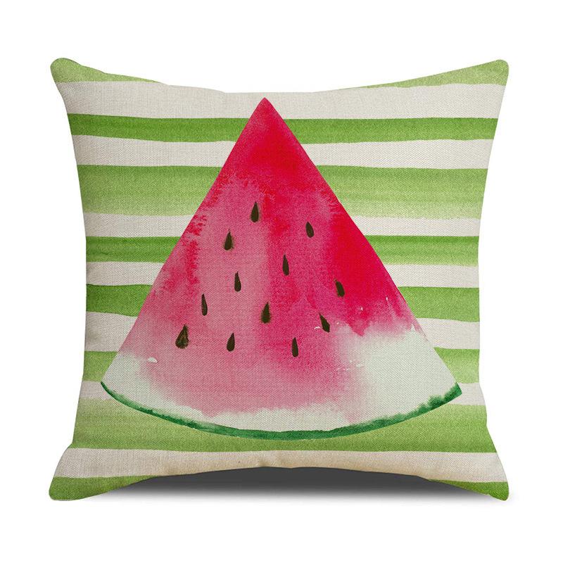 Summer Throw Pillow Covers 18X18 Inch Watermelon Pillows Covers Cool Summer Farmhouse Cushion Case Decor For Sofa Couch