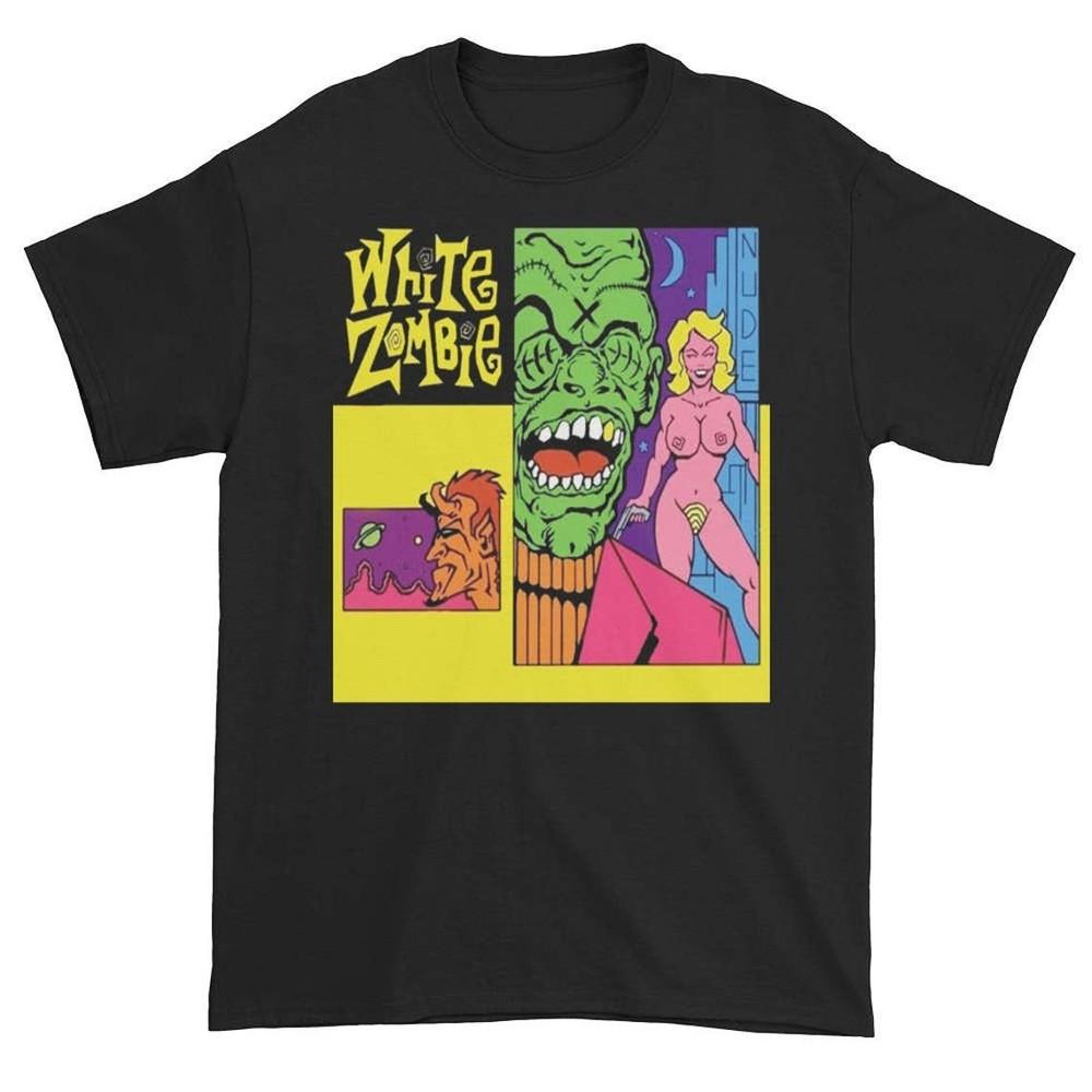 Thunderkiss White Zombie Rob Zombie Shirt Caricature Black For Fans S-4XL Unisex T-Shirt