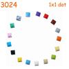 3024 1x1 Dot 1*1 Thin Plate MOC Assemble Particles DO IT YOURSELF 250/500PCS Construction Bricks Figures Blocks Learning Creativity Toy