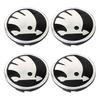 4Pcs 56mm Car Wheel Center Caps Hub Cap Covers Emblem Styling for Skoda A5 A7 A8 Fabia Karoq Superb Rapid Kamiq Octavia MK2 MK1 2 3