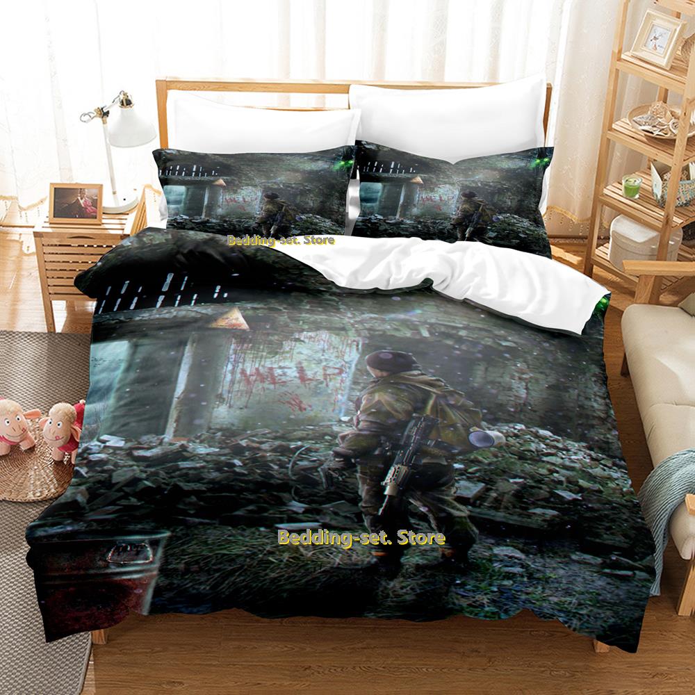 Новая игра S.T.A.L.K.E.R. 2 Набор постельного белья "Сердце Чернобыля" Мультяшный Аниме Трехсекционный Набор Взрослый Детская Спальня Комплекты Пододеяльников Literie