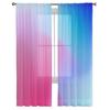 Цветная градиентная текстура, прозрачная занавеска для гостиной, зала, стены, нарядные принадлежности для домашнего окна, тюлевые шторы с поп-принтом