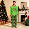 Christmas Print Family Matching Plush Loungewear Set, Parent-Child Holiday Pajamas