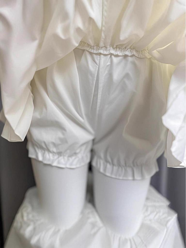 2025 Белая юбка с высокой талией, кружевным узором, в стиле «сладкое сердце», пышная, со слоем против просвечивания