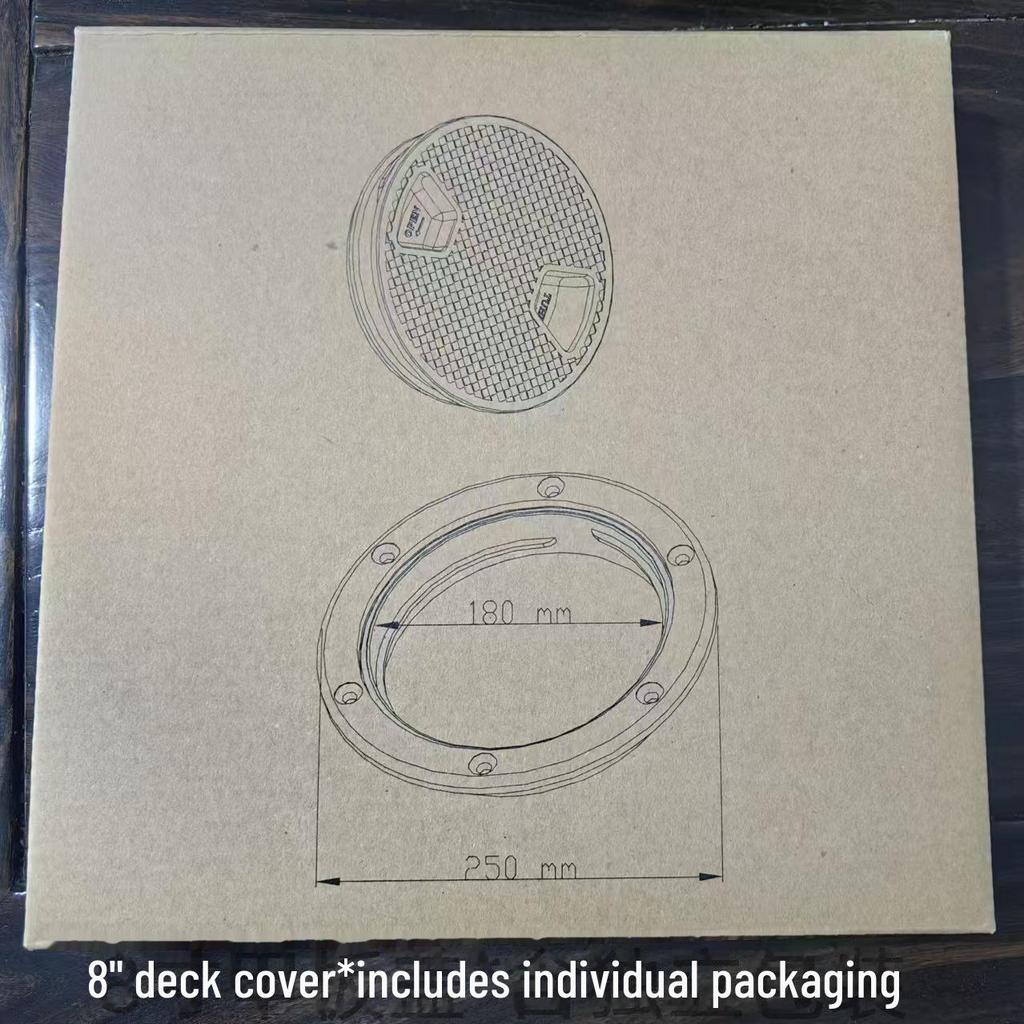 Крышки люков для палубы из морского АБС-пластика - 4, 6, 8 дюймов, белые инспекционные крышки для яхт и водяных баков