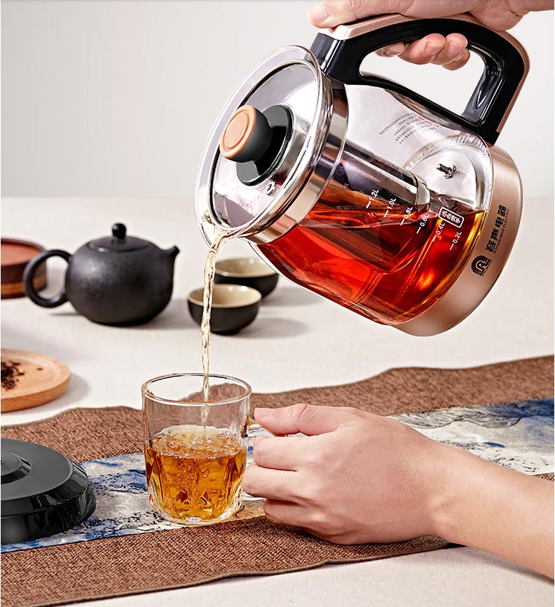 220V Automatic Kettle Health Care Kettle Thick Glass 1.2L Electric Teapot Insulation Electric Water Cooker Water Boiling Pot AVE