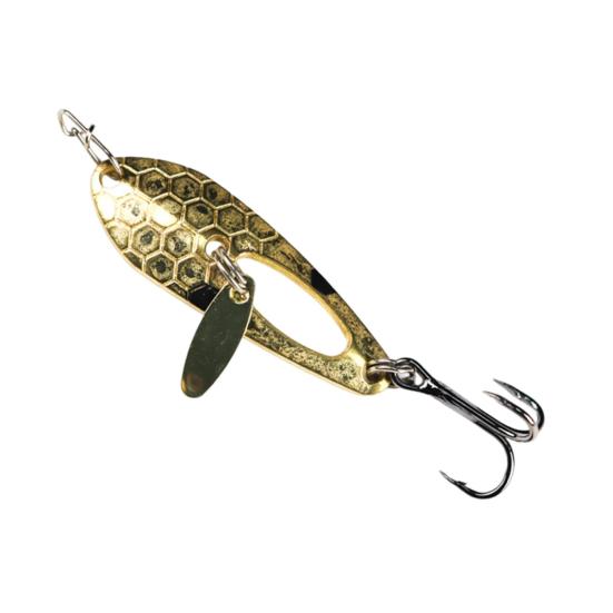 4CM/5G Spinner Blade Lure with Hook Double-sided Reflective Hard Metal Spoon Spinnerbait Rotating Sequin Lure Saltwater Freshwater Walleye Bass