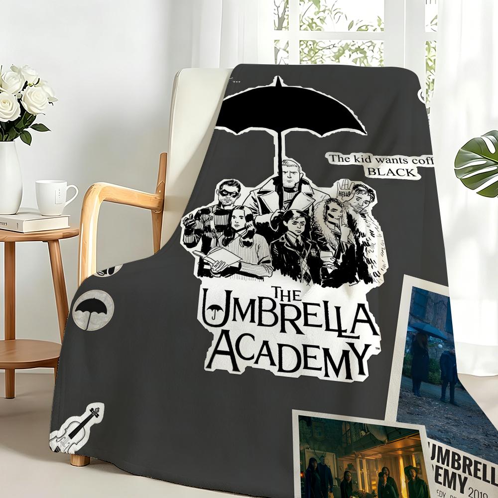Series T-TheUmbrellaAcademy Throw Flannel Blanket Perfect for Sofa Office Bed Travel Sleep Read Relax Camping four season use
