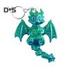 3D Printed Keychain Dragon Winged Design Keyring with Moving Tail Bags Luggage Schoolbags Car Interiors