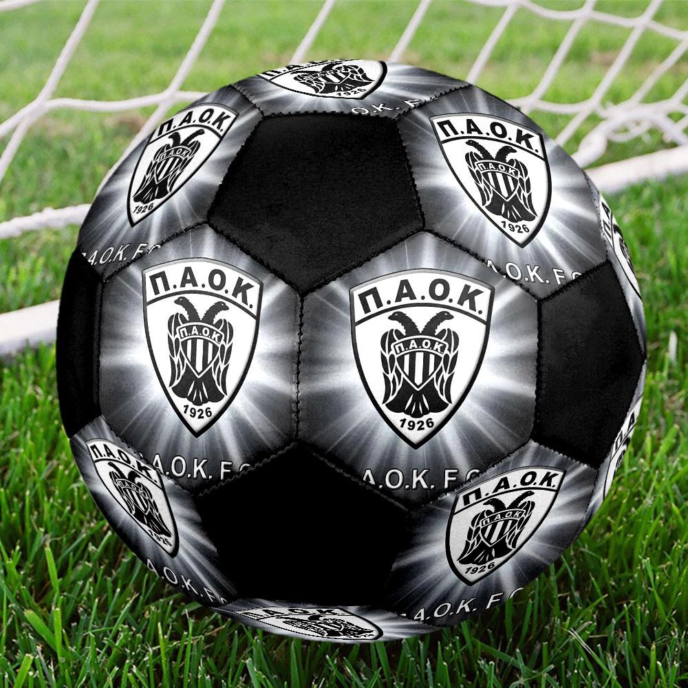1pc PAOK FC Soccer Ball Size 5 Indoor Soccer Ball Fashion Colorful Backyard Game - Great For Sports Fans Gift HE90
