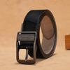 Men Alloy Letter Pin Buckle Genuine Leather Belt High Quality Cowskin 140 150 160 170cm Belts Strap Luxury Brand