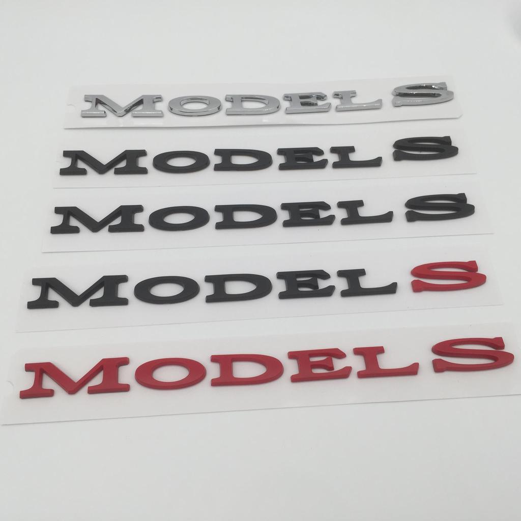 JDFN3 1pcs 3D ABS for Tesla Model S car Letter Front Hood Head Bonnet Emblem Rear Tail Trunk Sticker Badge Decal styling Accessories
