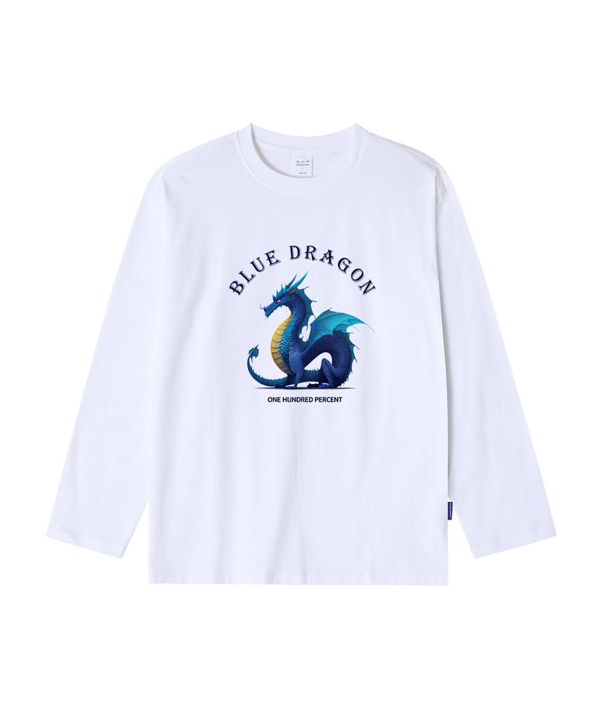 OHP Ohpxjoy Blue Dragon Basic Long Sleeve T-Shirt