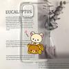 Милый чехол для телефона Rilakkuma для iPhone 11 12 13 14 Mini Pro Max XR X XS TPU Прозрачный чехол для 8 7 6 Plus SE 2020