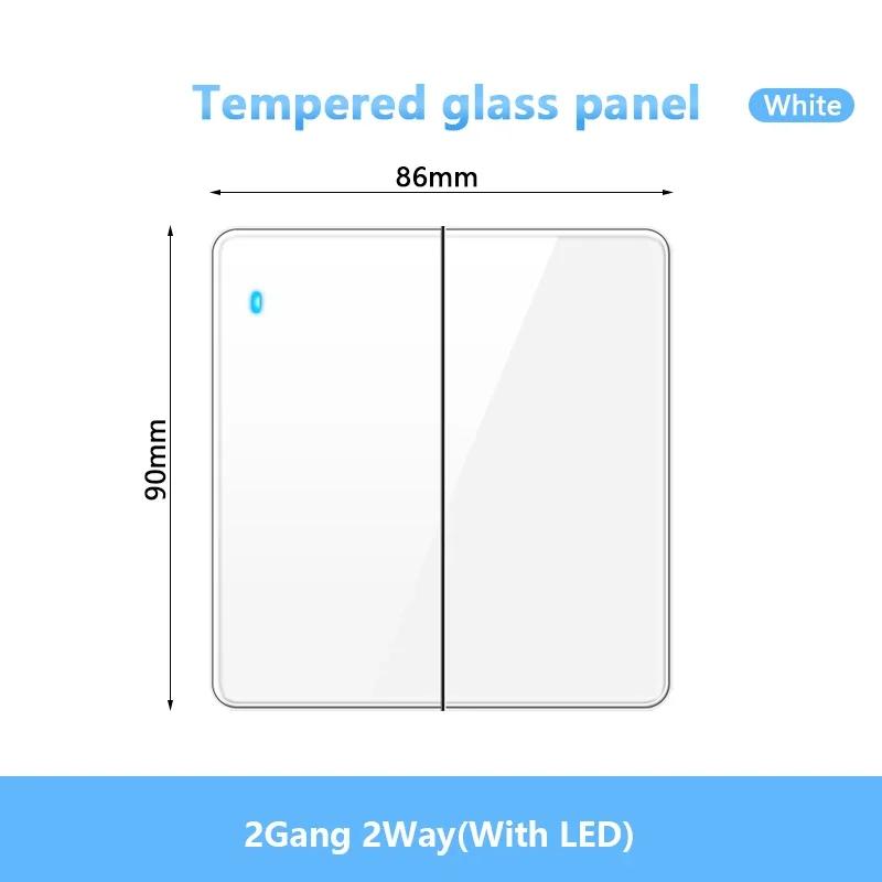 Стандарт Великобритании настенный светодиодный выключатель 2-позиционный розетка питания, 18 Вт быстрая зарядка универсальная двойная 3-контактная вилка USB Type-C стеклянная розетка