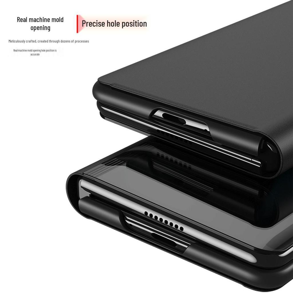 3D Зеркальный флип-кейс со подставкой для Samsung Z Fold7/Oppo Find N3