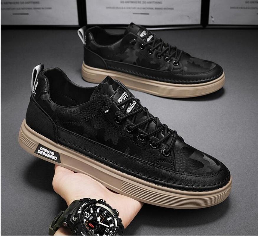 2024 Осенняя мужская обувь Повседневная платформа Кожаные лоферы шеф-повара Модные кроссовки для активного отдыха Вождение Теннис Бег Роскошные кроссовки