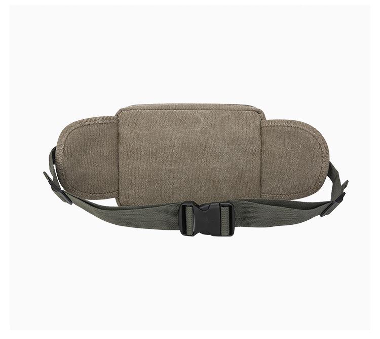 Стильная унисекс поясная сумка из канваса - Большая вместимость, износостойкая, многофункциональная для повседневного спорта