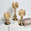 1PCS Metal and Iron Tabletop Candle Holders with Openwork Pattern Candle Stand  Europe Wedding
