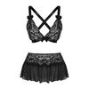Черный кружевной комплект нижнего белья без чашек Thmaw22au0328