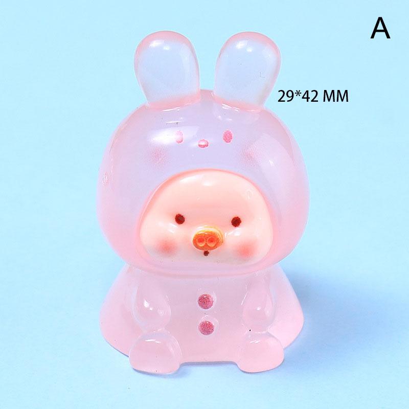 Смола мультфильм светящийся в темноте животное с мордочкой свиньи украшения аксессуары автомобиль настольное украшение