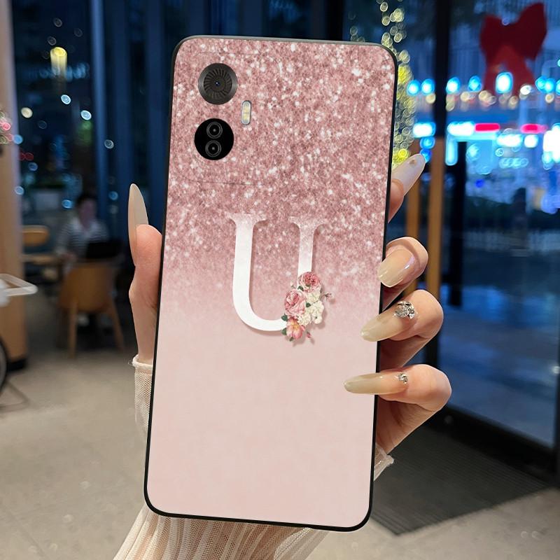 Newest Case For Itel S18 Pro/Vision 5+ Plus Superior Soft Silicone Black Anti-scratch Pretty A To Z Letter Protective Casing