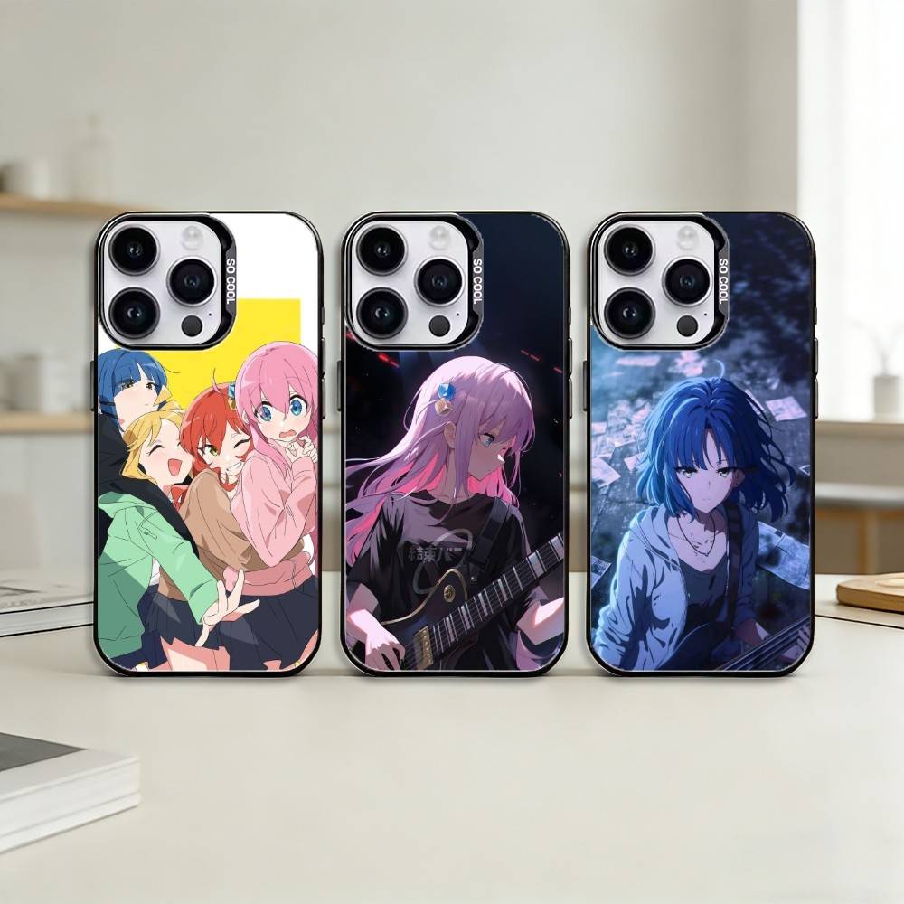 Bocchi the Rock Phone Case For iPhone 17,16,15,14,13,12,11,Pro Max,Plus Candy Silver Cover