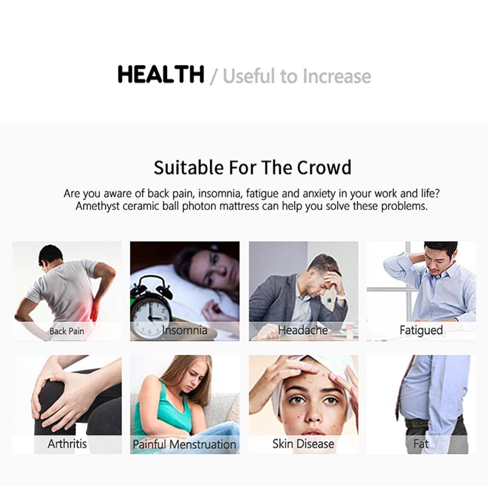 Отрицательные ионы, драгоценный камень, Радужный нагревательный камень, матрас, инфракрасная фотонная терапия, магнитный биоаметист, нагревательный коврик, массажный коврик