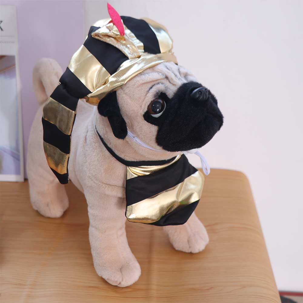Breathable Pet Egyptian Pharaoh Hat Cute Cat Golden Pharaoh Hat Halloween Party