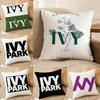 Logo Ivy Park-P Pillow Case Silky Elegant Comfort Sofa Bed Invisible Zipper Beach Pillowcase
