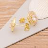 New Fashion Geometric Stud Earrings Copper Cubic Zirconia Wedding Party Daily Wearable Charm Jewelry Styles Fow Women Best Gifts
