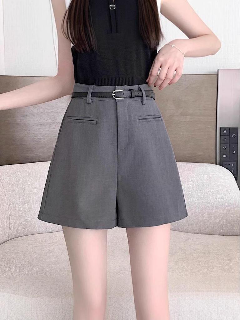 2025 Summer Women's Versatile High-Waisted Wide-Leg Shorts