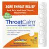 Throatcalm, Sore Throat Relief, Ages 3 and Up, Flavorless, Easy Dissolvable, 60 Tablets