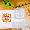 36/56Pcs Reusable Mandala Dot Painting Templates Creative Dot Painting Stencils  Wall Spray Art