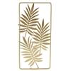 Iron Leaf Wall Decor Golden Nordic Style Elegant Ambience Sturdy Wear Resistant Metal Wall Decor 29.5x14.5cm for Bedroom Office