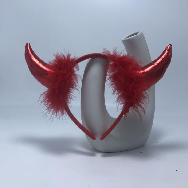 Goth Devil Headband Horns Children Headbands Halloween Party Adults Decorations