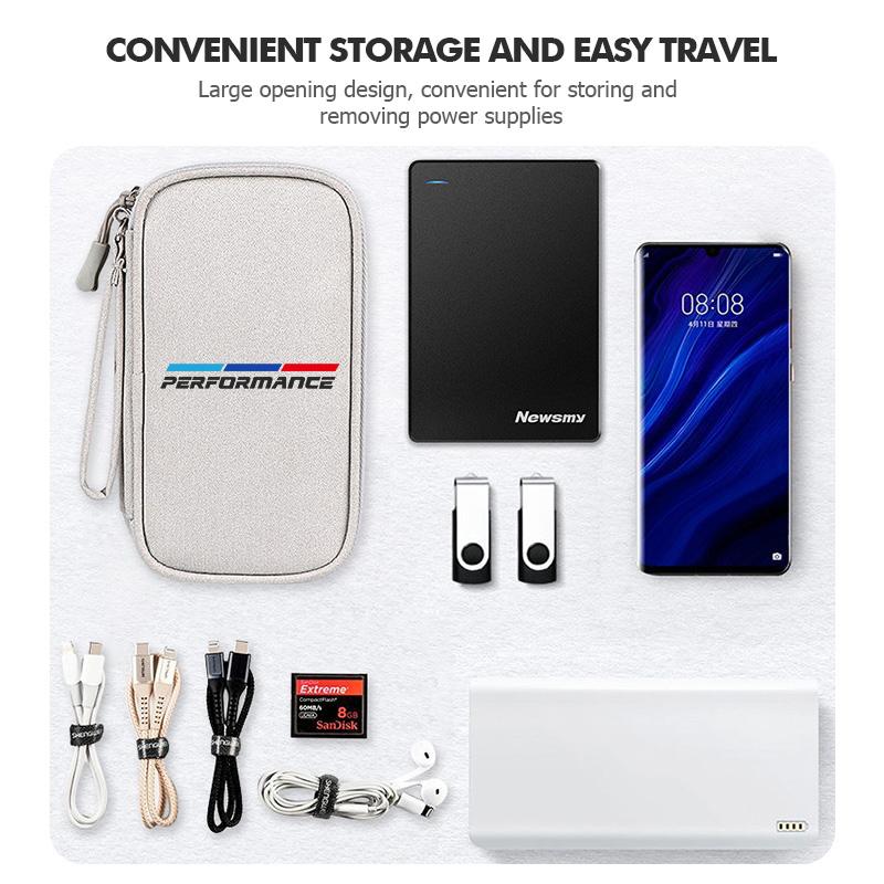 Universal Car Travel Portable Phone Data Line Key Storage Bag For BMW M E87 E30 E46 E28 E39 F18 F35 G03 F10 E93 F20 TKJLP1