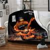 Custom 1pc Jagermeister Deer Cross Blanket, Soft And Comfortable Blanket, Casual Warm, Camping Travel Blanket, Birthday Gift Q91315