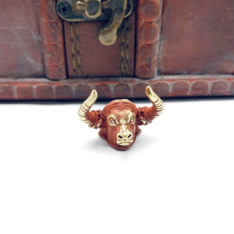 Латунный бычий рог, самурайский нож, бусины, кулон, EDC, уличный зонтик, веревка, брелок, ремешок, подвесные медные статуэтки, ювелирные изделия, DIY детали из паракорда