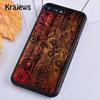 Чехол для телефона Krajews Mandala Wood Floral для iPhone 14 5 SE 6s 7 8 plus X XR XS 11 12 13 pro max Samsung Galaxy S21 S22ultra