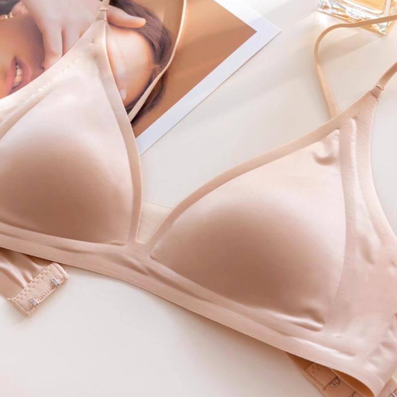 1 шт. Нижнее белье Элегантные тонкие бретели Дышащий нейлон Бесшовный Удобный женский бюстгальтер Однотонный