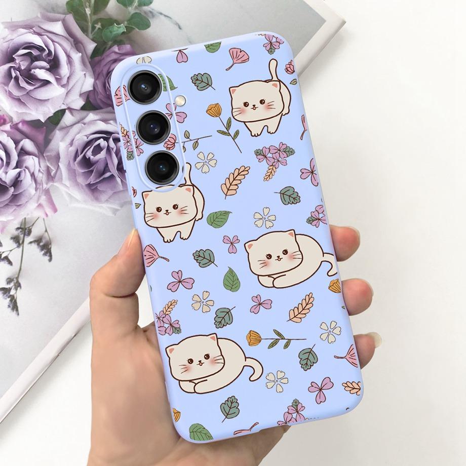 Для Samsung S24+ s24 Plus Чехол Обложка Samsung Galaxy S24 Ultra Pro Capa Защита Камеры Ударопрочный Мягкий ТПУ Fundas С Рисунком