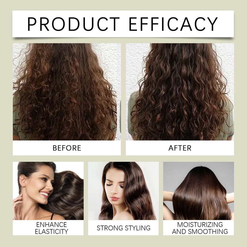 Крем для ухода и укладки вьющихся волос Curly Hair Cream обеспечивает гладкость, что делает его подходящим для прямых и вьющихся волос.