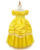 Princess Deluxe Sizes Party Cosplay [CQDY] Children's Dress, 7-Piece Set, Yellow, 4-5,