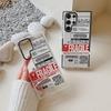 Custom Wallet Logistics Label for S24 Ultra, S23, S22 Plus, S21+ Anti-Fall Phone Case