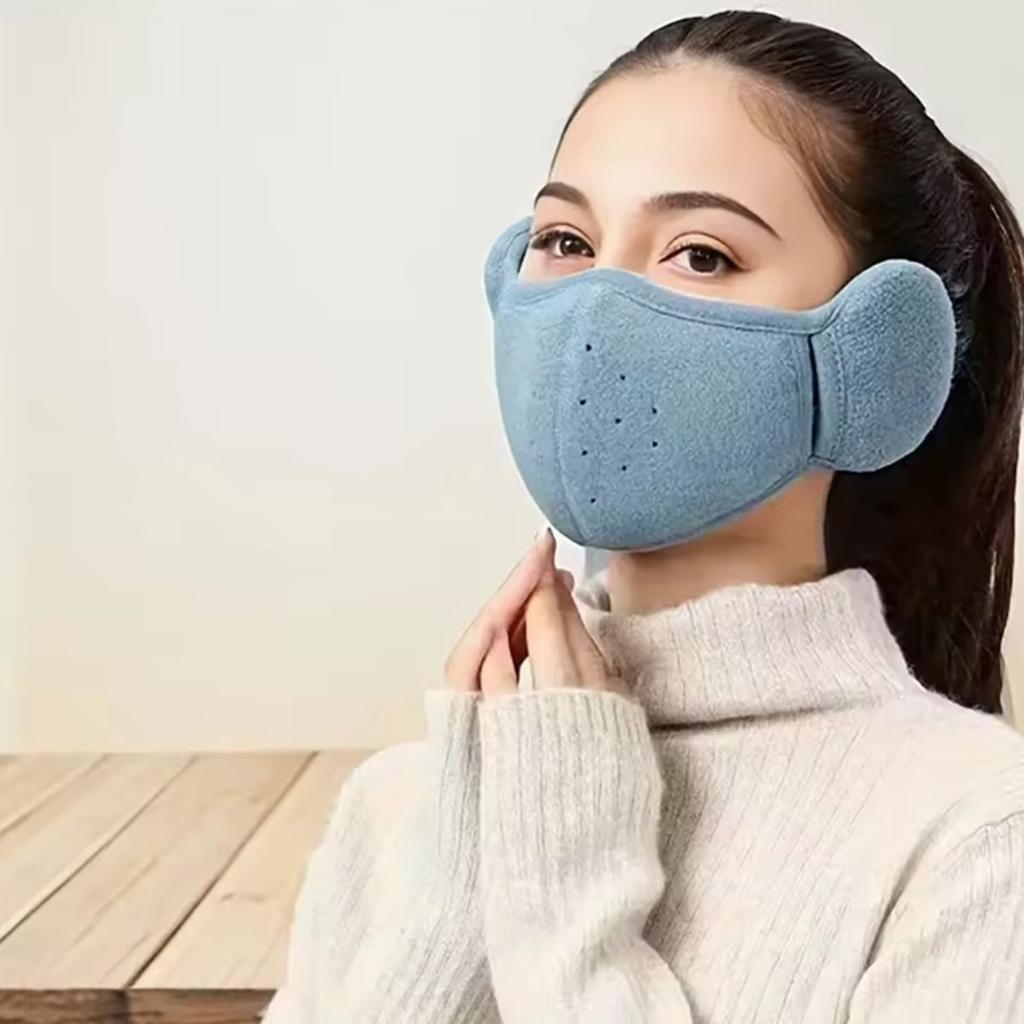 1pc-Winter Mask Warm Mask, Full Cover Face Mask Outdoor Windproof Mask, Breathable Thickened Dustproof Reusable Mask