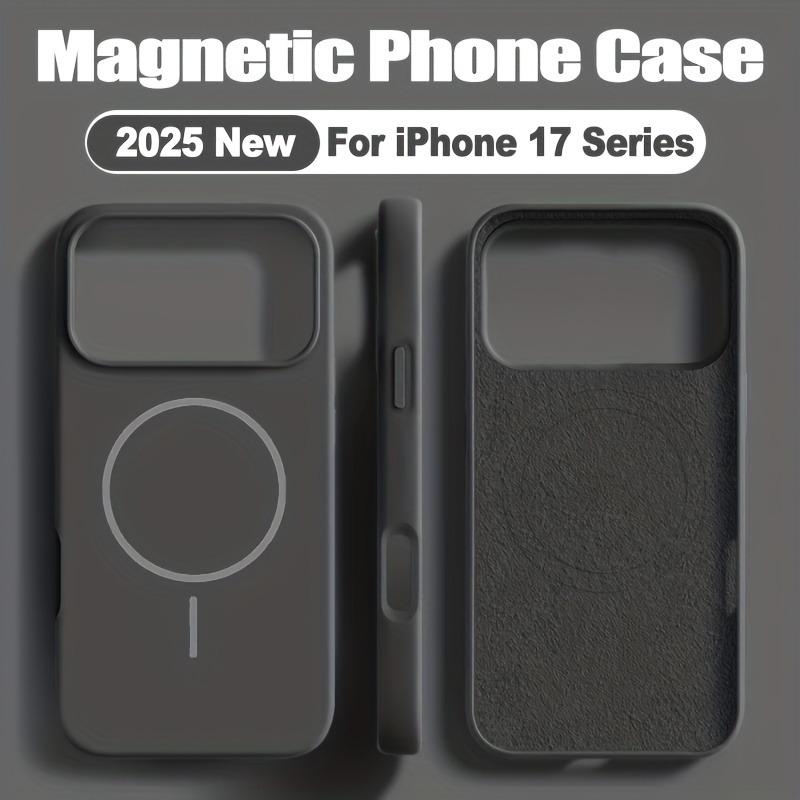 Жидкий силикон Для чехла телефона Magsafe Для iPhone 17 Pro Max 17Pro Air Оригинальный Магнитный Беспроводная зарядка Защитный Мягкий чехол